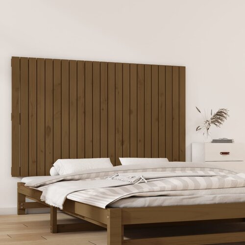 vidaXL Stensko posteljno vzglavje medeno rjavo 147x3x90 cm borovina Cene