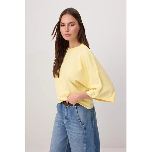 TRENDYOLMILLA Ženska majica TWOSS26TS00047, Žuta Cene