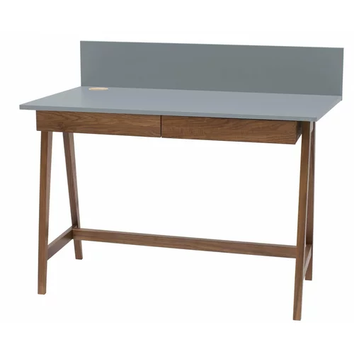 Ragaba sivi radni stol s podnožjem od jasena Luka Oak, duljina 110 cm
