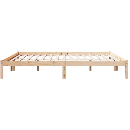  Dugi okvir kreveta bez madraca 180 x 220 cm od borovine Slike