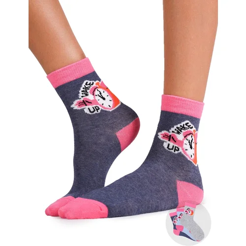 Yoclub Kids's Girls' Socks Wake up 3-Pack SKA-0157G-A800