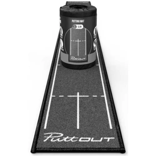 PuttOUT SLIM PUTTING MAT 240 CM X 25 CM Putting podloga, tamno siva, veličina