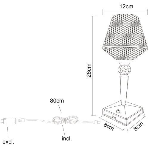 Globo 28070 - LED prigu&amp;scaron;iva stona lampa GIXI LED/1W/5V 2700/4000/6500K Slike