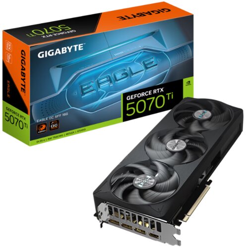 Gigabyte GeForce RTX 5070 Ti EAGLE OC SFF 16G Graphics Card - 16GB GDDR7, 256bit, PCI-E 5.0, 2542 MHz Core Clock, 3 x DP 2.1a, 1 x HDMI 2.1b, NVIDIA DLSS 4, GV-N507TEAGLE OC-16GD Cijene