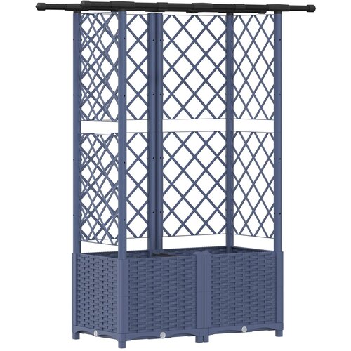 vidaXL Povišeni krevet s mrežom i krovom Siva 124 5 x 40 x 136 cm PP - Siva 124 5 x 40 x 138 cm s ravnim krovom (2 bočna mreža) Cene