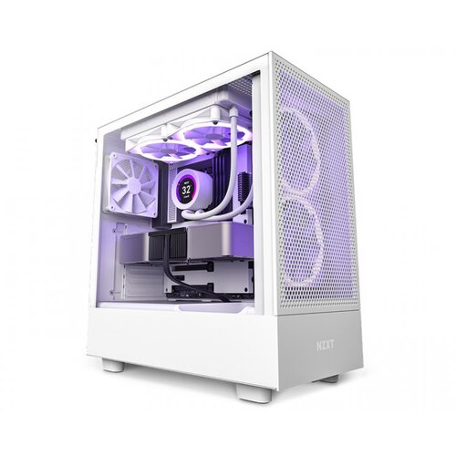 NZXT H5 Flow Midi Tower ATX case white with viewing window Cijene