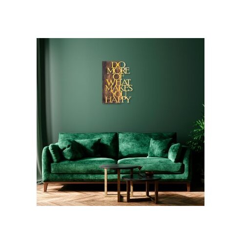 Wallity Zidna dekoracija Do More Of What Makes You Happy, 42x58 cm, Zlatne boje Slike