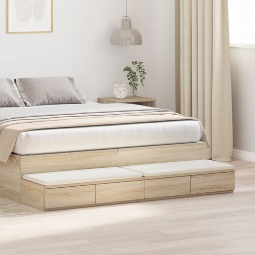 vidaXL Noćni ormarić Sonoma drvo Konstruirano drvo 150 x 36.5 x 16.5 cm Cijene