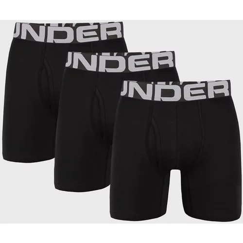 Under Armour Moške spodnje boxer hlače Charged Cotton® 6" Boxerjock® Črna