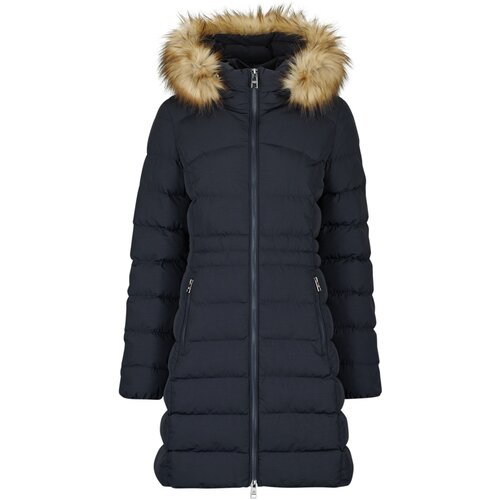 Superdry Puhovke Hooded Faux Fur Fuji Mid Length Coat pisana Slike