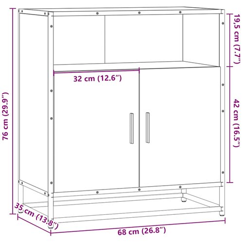  Komoda boja hrasta sonome 68x35x76 cm konstruirano drvo Slike