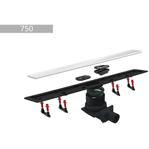 Peštan slivnik FRAMELESS LINE 750 belo staklo Cene