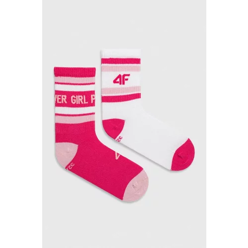 4f Dječje čarape 2-pack boja: ružičasta