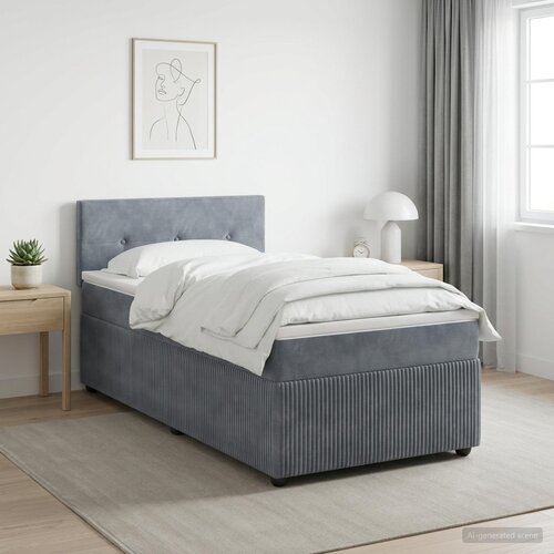  Boxspring krevet s madracem Tamnosiva 80 x 200 cm Bar&amp;scaron;un Slike