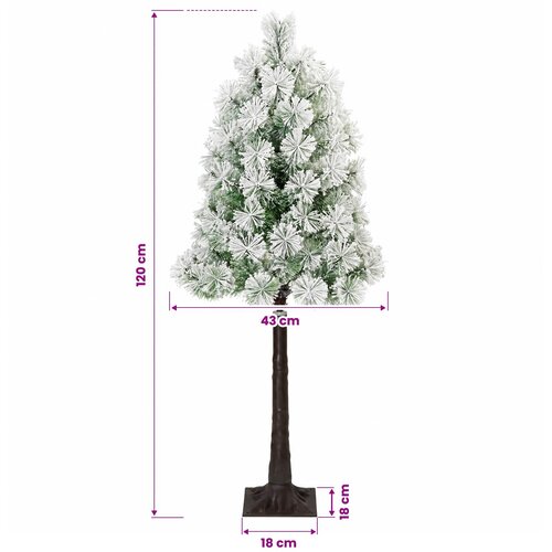  Umjetno božićno drvce s nogom 120 cm PVC i metal Slike