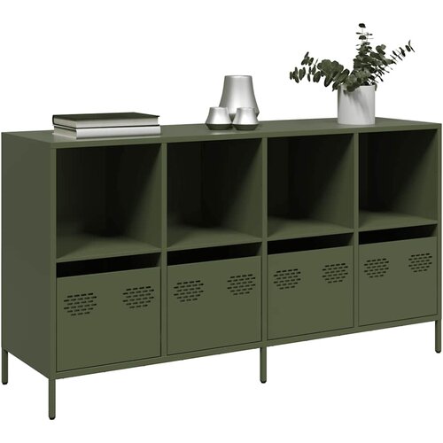  Komoda Maslinasto zelena 135x39x73,5 cm Hladno valjani čelik Cijene