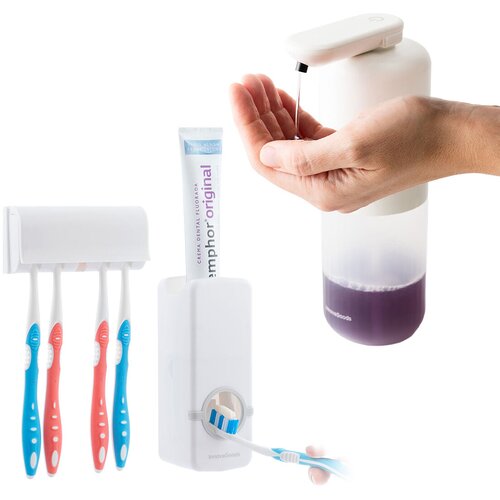  Set Dozator zobne paste s stojalom za &amp;scaron;četke in avtomatski dozirnik mila InnovaGoods Slike