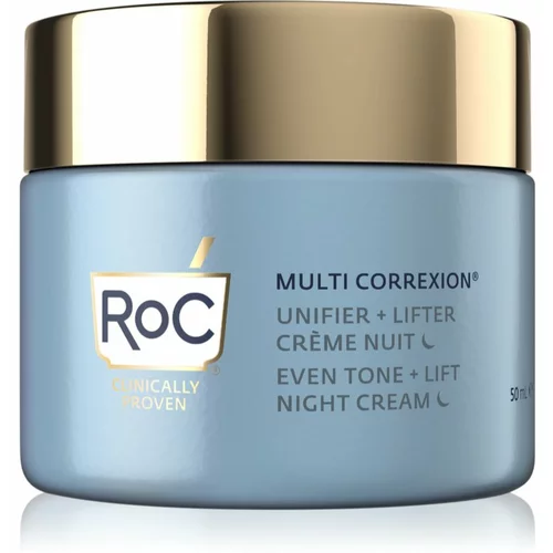 Roc Multi Correxion Even Tone + Lift posvjetljujuća noćna krema za ujednačavanje tena lica 50 ml