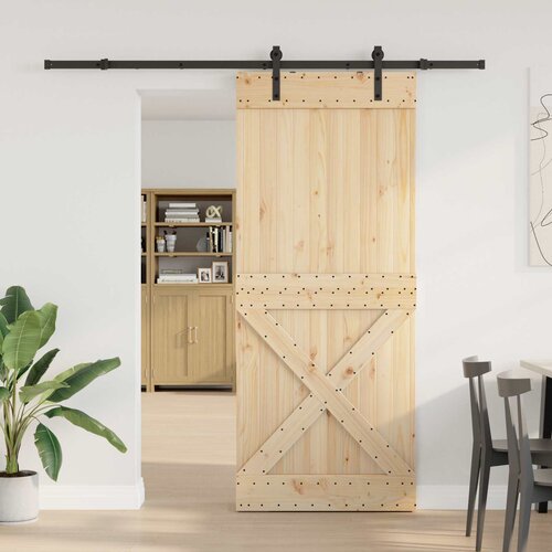  Klizna vrata NARVIK 100 x 210 cm (213,5 cm) Prirodna i crna Cijene