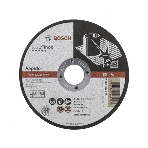 Bosch rezna ploča RAPIDO 115X22,2X1MM INOX Cijene