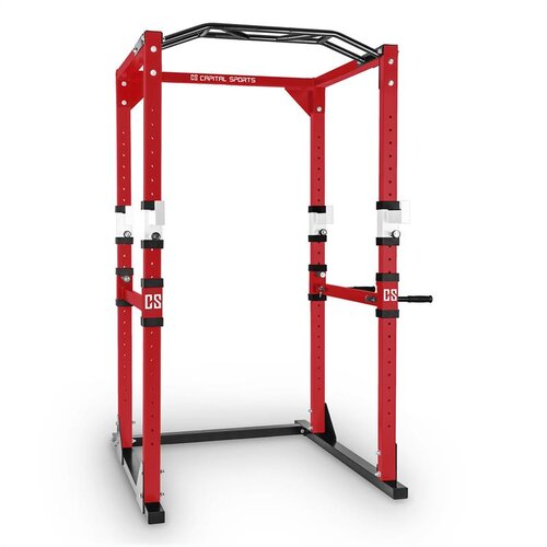 Capital Sports TREMENDOUR POWER RACK, RDEČE-BELA, HI&amp;Scaron;NA TELOVADNICA, JEKLO Slike