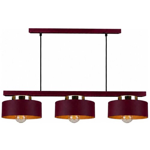  Luster na sajli IGNIA 3xE27/60W/230V bordo/zlatan Cene