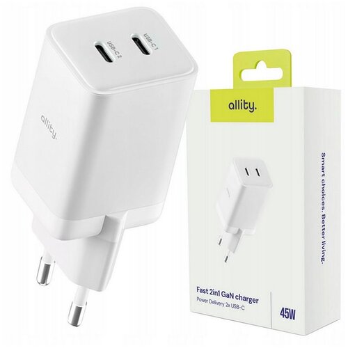 ALLITY punjač za zid 2x USB-C 45W Slike