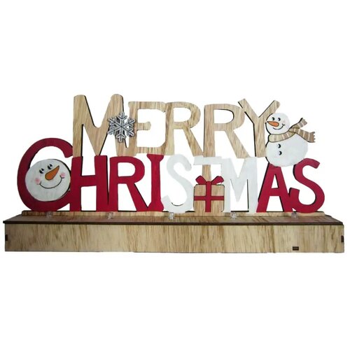 Rudolf, novogodišnja dekoracija, drvena, Merry Christmas, 30x14cm ( 751807 ) Slike