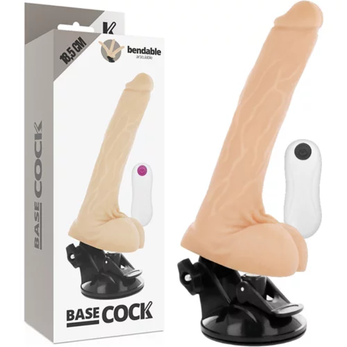 BaseCock Vibrator Realistic Bendable Flesh 18,5 Cm