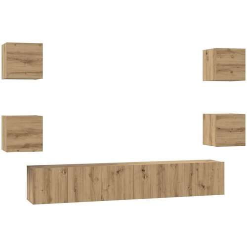 vidaXL Komplet TV omaric 7 pcs artisan hrast 60 x 30 x 30 cm, (5000132310) Cene