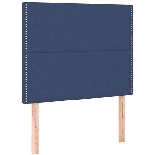 vidaXL Box spring postelja z vzmetnico moder 90x200 cm blago Cene