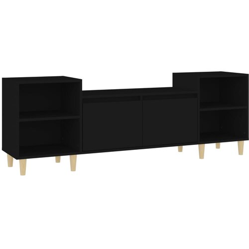 Maison Chic TV omarica - TV enota - Televizijska omarica črna 160x35x55 cm inženirski les, (21700898) Slike