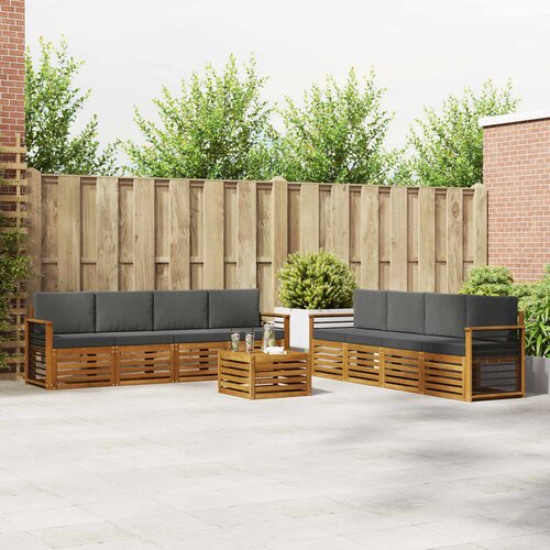  Set vanjskih sofa 9 kom. Prirodna i antracit Cijene