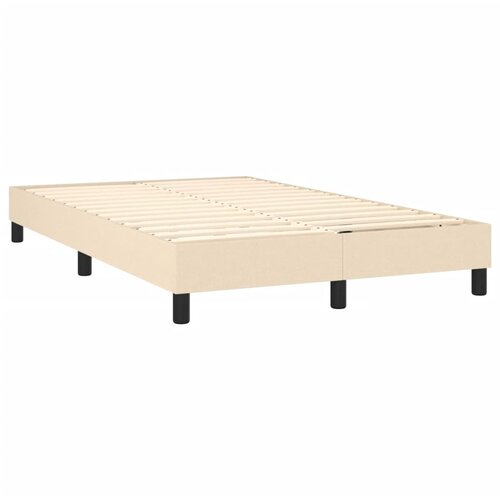  s oprugama i madracem LED krem 120 x 190 cm od tkanine Slike