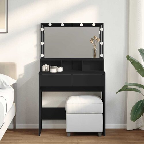  Toaletni stolić s LED svjetlima crni 80x41x134,5 cm Cijene