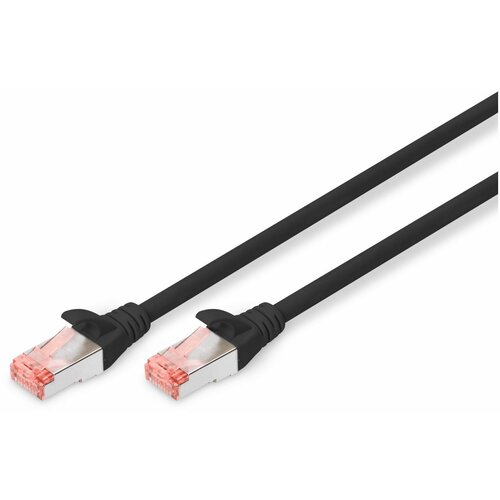 Digitus DK-1644-0025/BL RJ45 omrežni kabel CAT6 S/FTP 0.25 m črna brez halogena, zviti pari, z za&scaron;čitnim zapornim zatičem, ognjevaren 1 kos, (20421763) Cene
