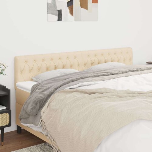  Uzglavlja 2 kom krem 90x7x78/88 cm od tkanine Slike