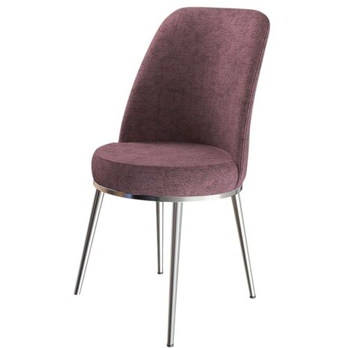 Hanah home set trpezarijskih stolica Dexa 6 kom, puder roze tkanina Babyface, hromirane metalne noge Cene