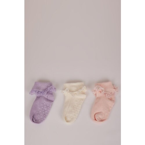 Defacto Baby Girl Seamless 3-Pack Cotton Long Socks Slike