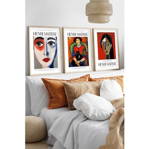 WALLXPERT Huhu538 - Višenamenska Dekorativna Slika u Ramovima (3 Komada) 50 x 70 cm Cene
