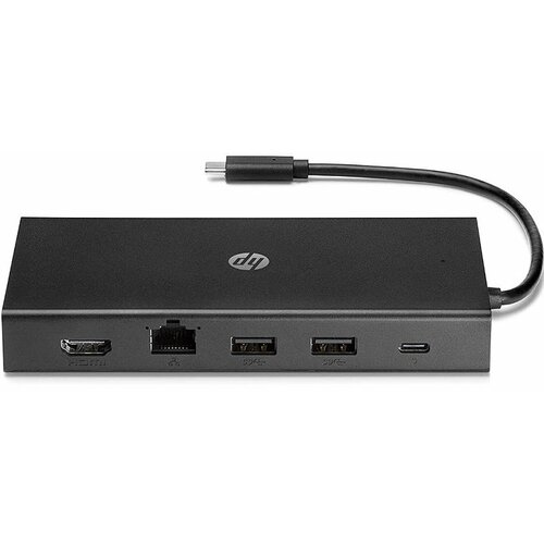 Hp Dock USB-C Travel Multi Port/svi USB-C ovi/RJ45, HDMI, VGA, USB3.0, USB2.0/noAC adapter (1C1Y5AA) Slike