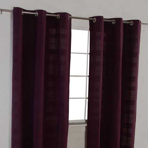 HOMESCAPES Bombažne zavese Rajput Ribbed Purple, par, 165x229 cm Kapljice, (20749210) Cene