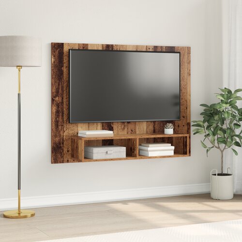VidaXL TV Kabinet za Zid Staro drvo 120 x 23.5 x 90 cm Slike