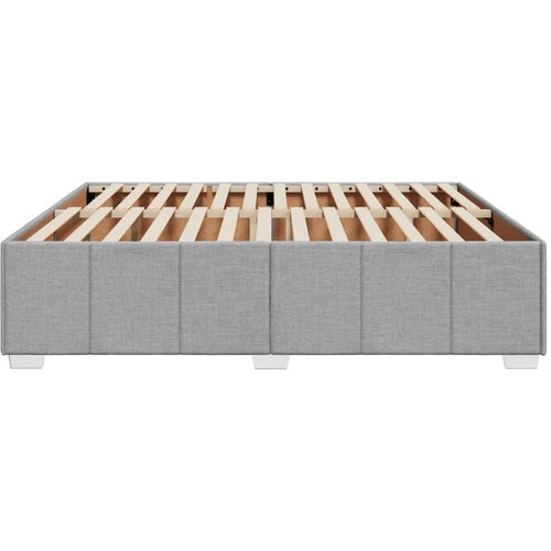  Okvir za krevet bez madraca svjetlosivi 200 x 200 cm od tkanine Slike
