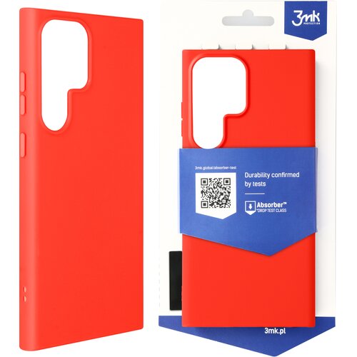 3mk Ovitek za Samsung Galaxy S23 Ultra Fleksibilen, mehak na dotik, odporen na udarce 1,25 m, mat ovitek - mat rdec, (20714633) Cene