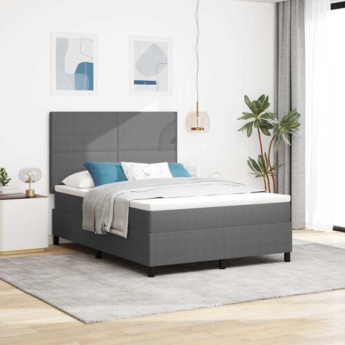  LED Box Spring Krevet Svijetlo siva i bijela. 160 x 200 cm Cijene