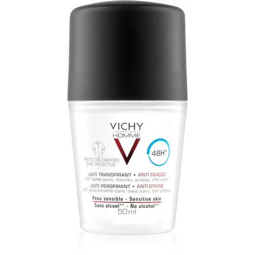 Vichy Homme Deodorant antiperspirant proti belim in rumenim madežem 48 ur 50 ml