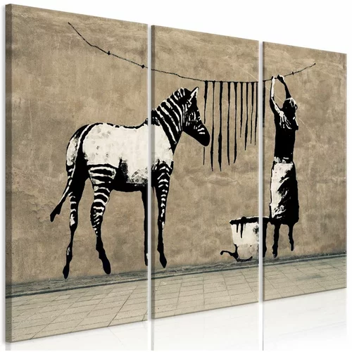  Slika - Banksy: Washing Zebra on Concrete (3 Parts) 120x80