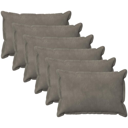  Presvlaka za jastuk 6 pcs HOUTEN Svjetlosiva 40 x 60 cm Baršun Cene