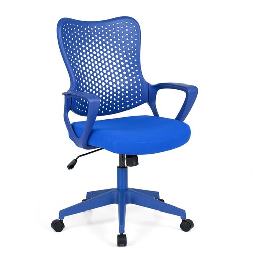 Costway Ergonomski pisarni&scaron;ki stol z mrežastim naslonjalom Modri fotelj, (5000357919) Cene